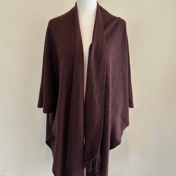 Cejon Shawl Open Cardigan Brown Metallic Women's OS Wrap - Picture 1 of 4
